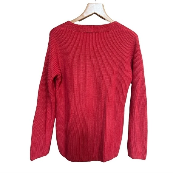 J.Jill Women’s Vneck Coral Knit Sweater, Size Small - Picture 5 of 9